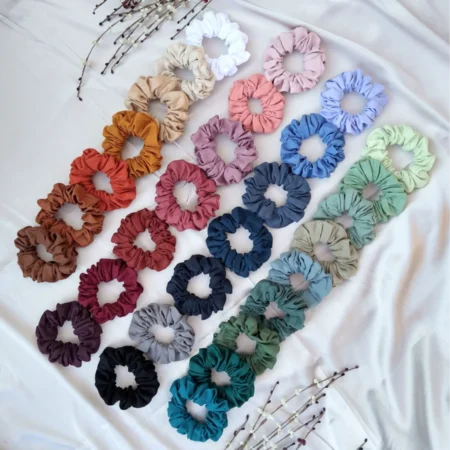 Linen scrunchies