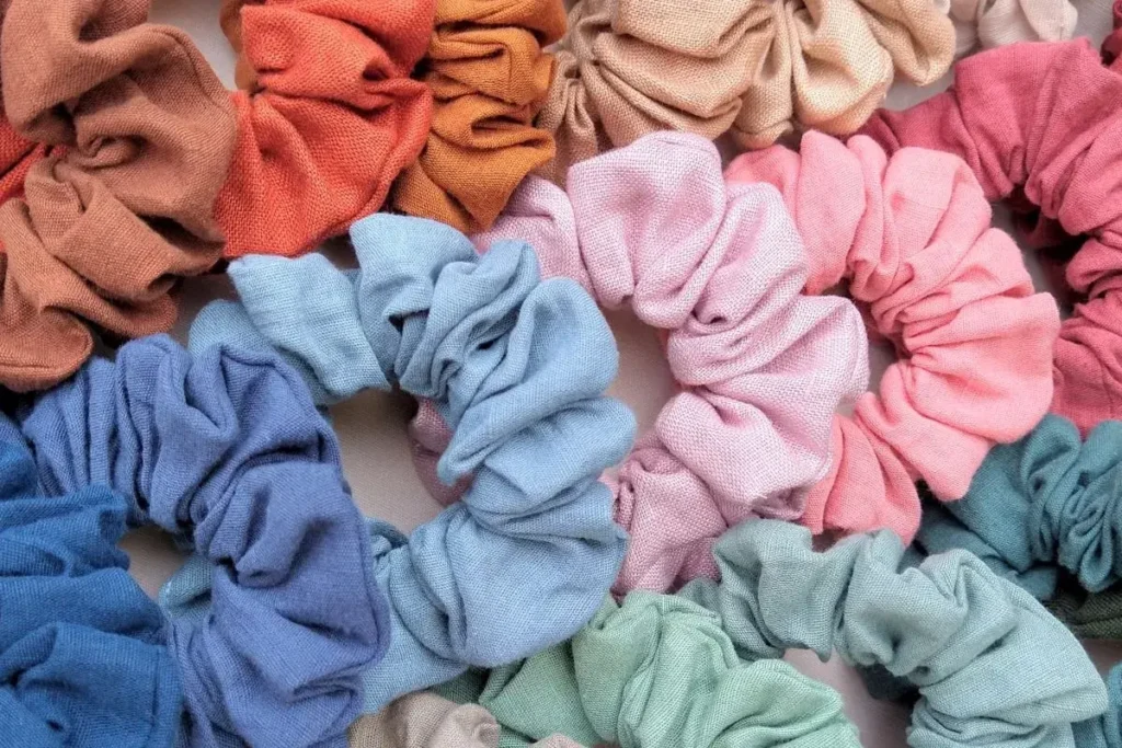 Linen scrunchies