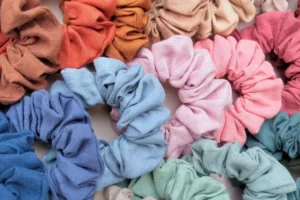 Linen scrunchies