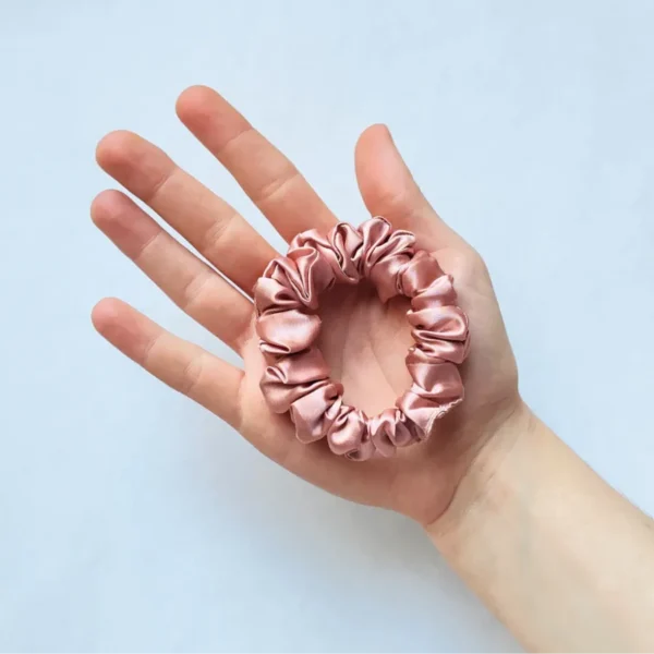 Small Satin Scrunchies Hand