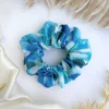 Blue Watercolour Scrunchie