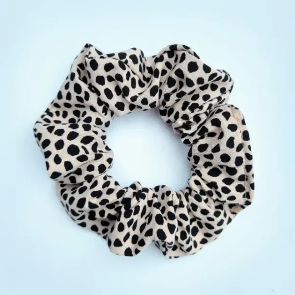 Cheetah Print Scarf Scrunchie Flat