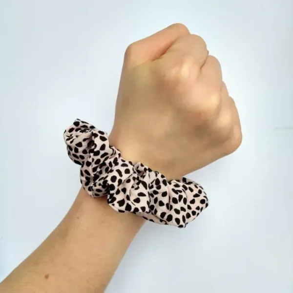 Cheetah Print Scarf Scrunchie Wrist