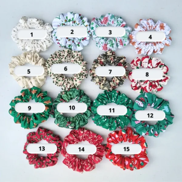 Christmas Scrunchies Numbered