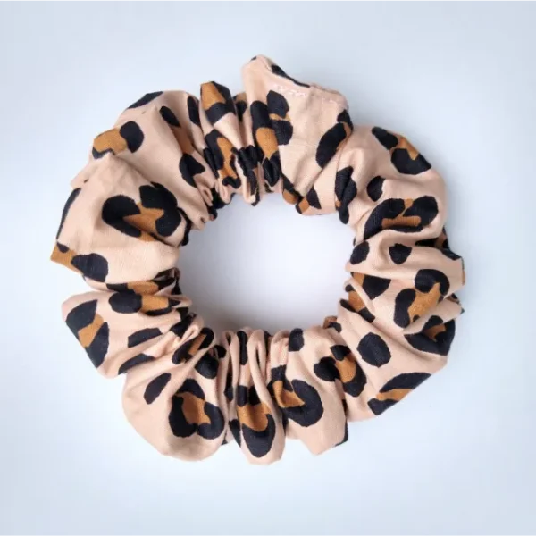 Jaguar Print Scrunchie Flat