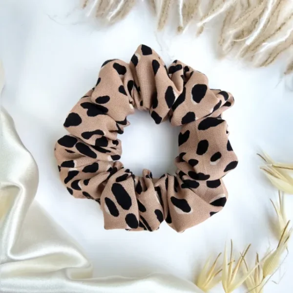 Leopard Print Scarf Scrunchie