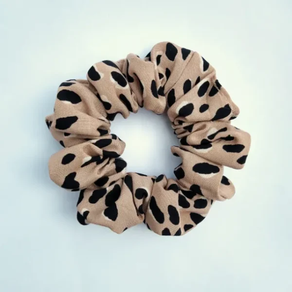 Leopard Print Scarf Scrunchie Flat