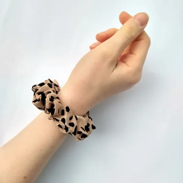 Leopard Print Scarf Scrunchie Wrist