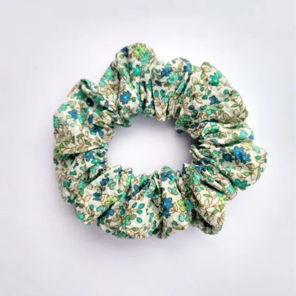 Mini Green Flowers Scrunchie - Image 2