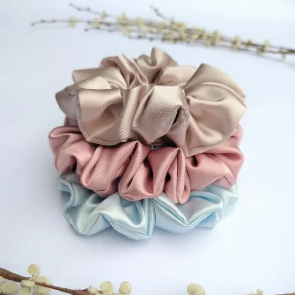 Mixed Satin Scrunchie Set of 3