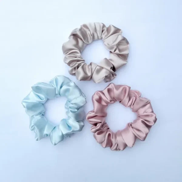 Mixed Satin Scrunchie Set of 3 - Image 2