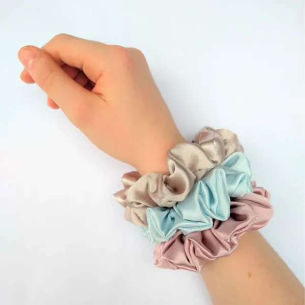 Mixed Satin Scrunchie Set of 3 Wrist