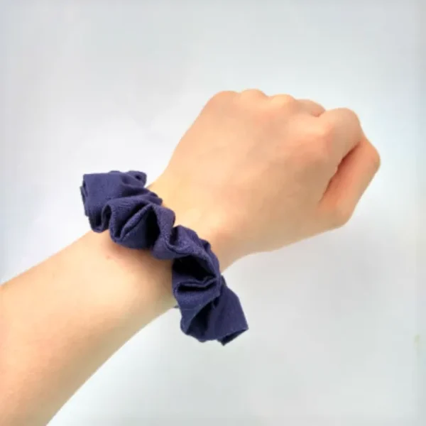 Navy Blue Scrunchie Wrist