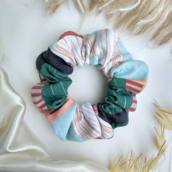 Pastel Patterned Scrunchie