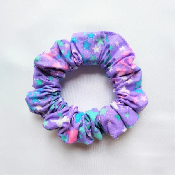 Purple Stars Scrunchie Flat