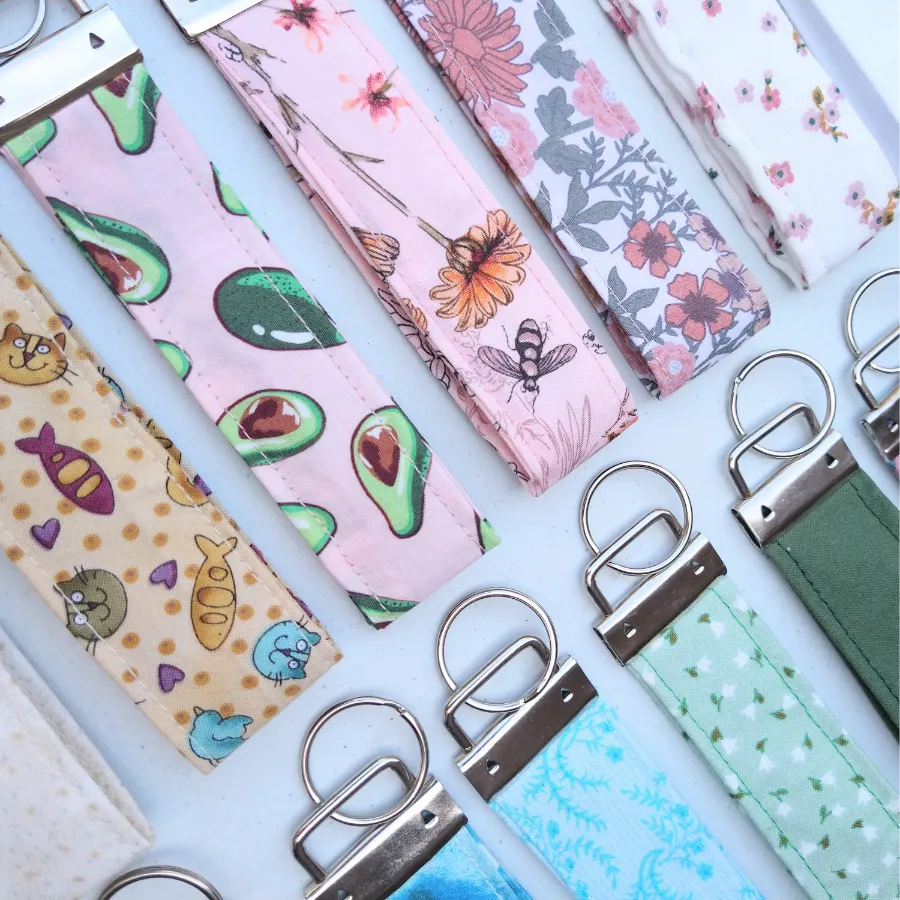 Cute key fob wristlet sale