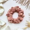 Dusty Pink Daisies Scarf Scrunchie