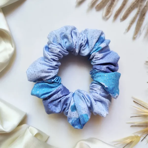 Blue Sparkly Scrunchie