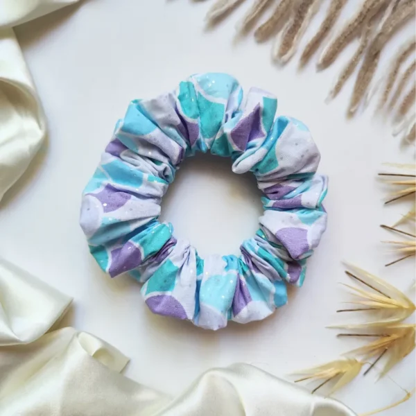 Blue Scales Scrunchie