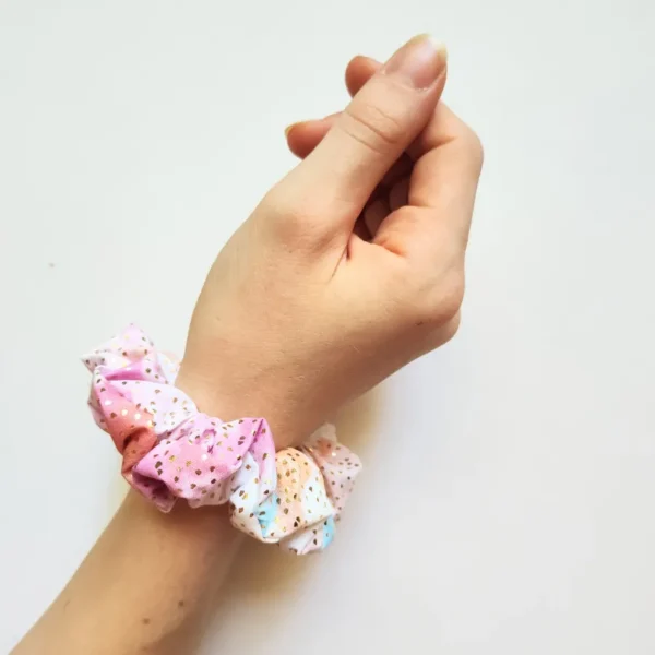 Golden Dots Scrunchie Wrist