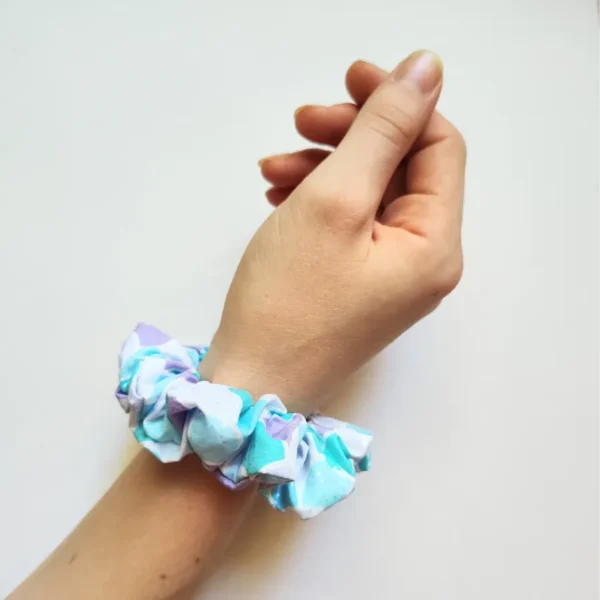 Blue Scales Scrunchie Wrist