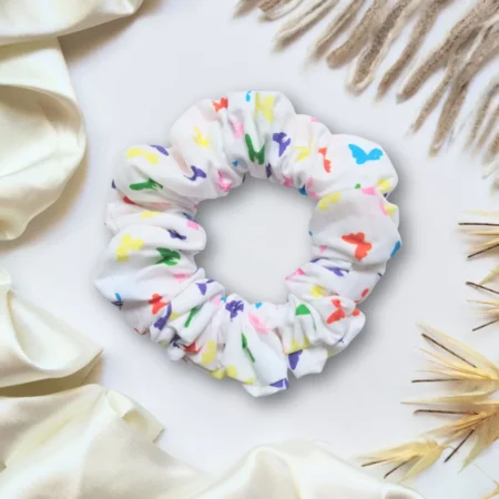 Multicoloured Butterflies Scrunchie