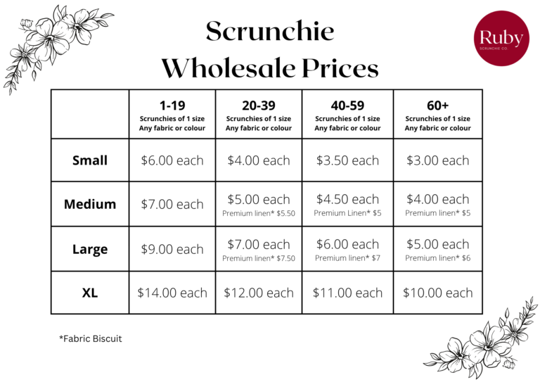 Wholesale Scrunchie Prices
